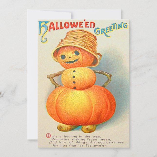 Kürbis Jack O' Lantern Schneemann (Vorderseite)