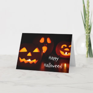 Kürbis-Jack O Laternen-Halloween-Gruß-Karte Karte