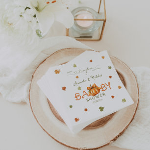 Kürbis-Junge-Mädchen-Baby-Party Minimalistisch Serviette