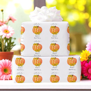 Kürbis-Junggesellinnen-Abschied Hochzeit Orange We Geschenkpapier