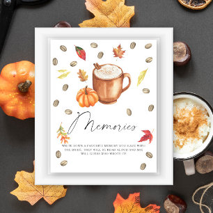Kürbis-Kaffee-Erinnerungen mit der Braut Poster