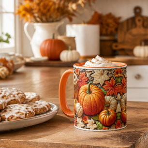Kürbis-Keramik-Kaffeetasse für die Herbstsaison Tasse
