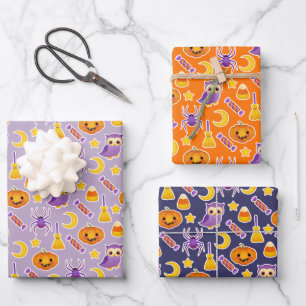 Kürbis, Kürbis und Kandy Halloween Geschenkpapier Set