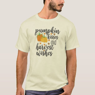 Kürbis Küsse Herbst Wünsche Süßer Herbst Halloween T-Shirt