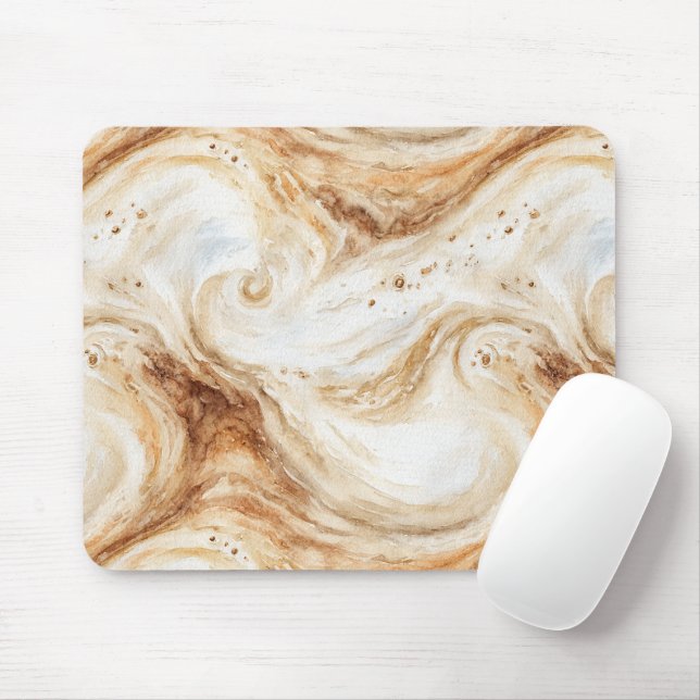 Kürbis-Latte-Cream-Swirls Mousepad (Mit Mouse)