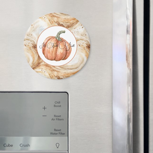 Kürbis-Latte-Mäander Herbst ihr Leute Magnet (In Situ (Kühlschrank))