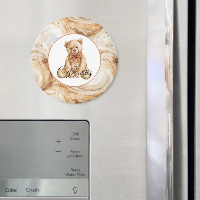 Kürbis-Latte-Macchiato-Teddybär Magnet (In Situ (Kühlschrank))