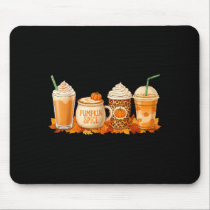 Kürbis-Latte-Sce-Kaffee-Herbstgetränk-Halloween-Au Mousepad