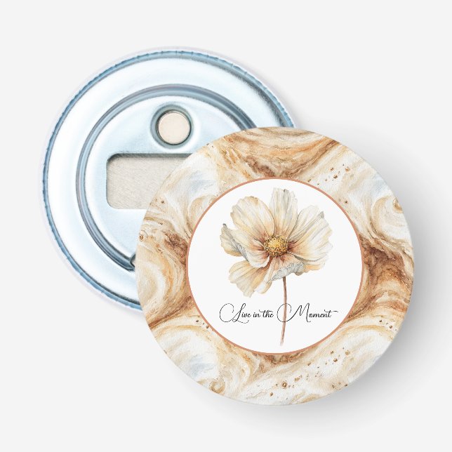 Kürbis-Latte-Strudel-Herbstblume Flaschenöffner (Vorderseite)