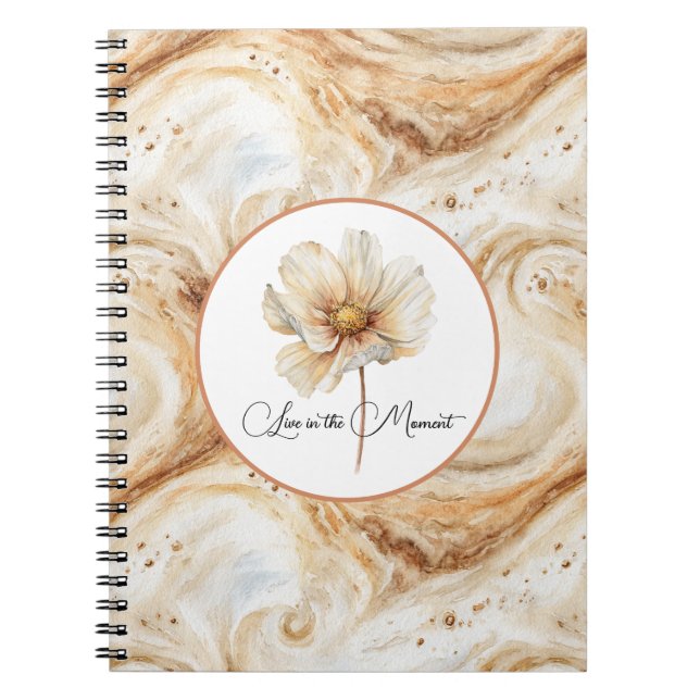 Kürbis-Latte-Strudel-Herbstblume Notizblock (Vorderseite)