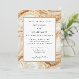 Kürbis-Latte-Swirls-Hochzeit Einladung