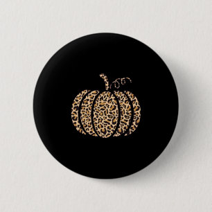 Kürbis-Leoparden-Druck Gepard Herbst Grafik Dank Button