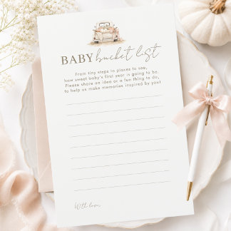 Kürbis-LKW Neutrale Babyparty Baby-Eimer-Liste