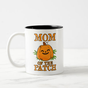 Kürbis-Mama-des-Feldes-T-Shirt Familie Halloween Zweifarbige Tasse