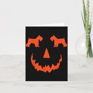 Kürbis Miniaturschnauzer Hund Halloween Karte