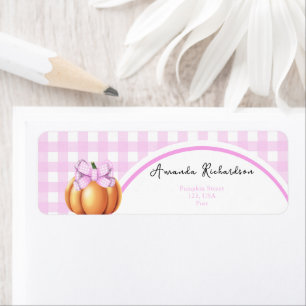 Kürbis mit rosa Bogen und Käfig