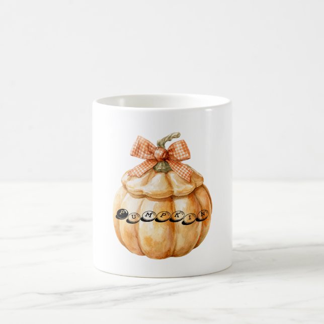 Kürbis mit Schleife Kaffeetasse (Mittel)