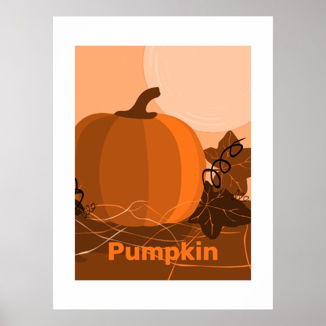 Kürbis Orange Küchenwanddekoration Poster (Vorne)