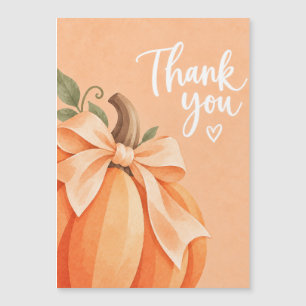 Kürbis Orange Zeitgenössisches Danke Magnetkarte