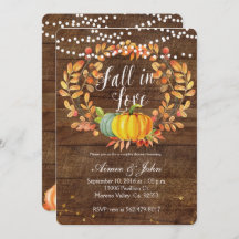 Kürbis-Paarduschen-Einladungskarte