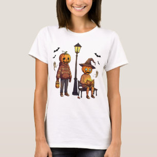 Kürbis-Pals-Hoodie – Gruselig süße Halloween-Straß T-Shirt