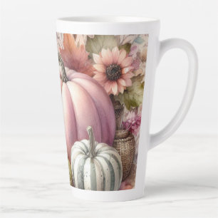 Kürbis pastellfarbene Kürbis Aquarellmalerei Milchtasse