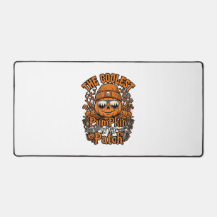 Kürbis-Patch-Halloween-Mütze-Sonnenbrille coolster Schreibtischunterlage