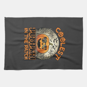 Kürbis-Patch-Halloween-Spooky-Sonnenbrille_ Geschirrtuch