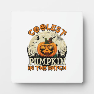 Kürbis-Patch-Sonnenbrille Hexenhut Halloween Fotoplatte