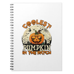 Kürbis-Patch-Sonnenbrille Hexenhut Halloween Notizblock