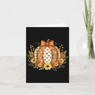 Kürbis-Patchwork-Blume Thanksgiving Herbst Karte