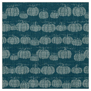 Kürbis-Pfad-Streifen - Tonales Teal Stoff