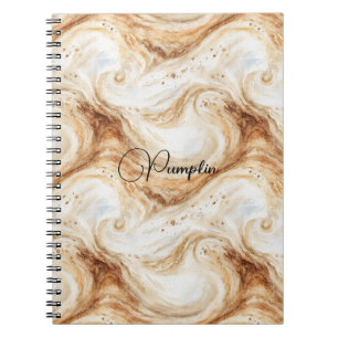 Kürbis-Pfirsich-Cream-Latte-Swirls Notizblock