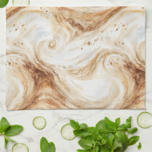 Kürbis-Pfirsich-Latte-Swirls Geschirrtuch