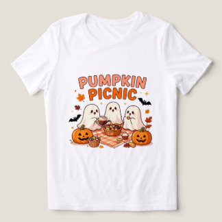 Kürbis-Picknick Süßer Geist Halloween Tri-Blend Shirt