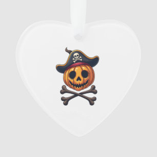 Kürbis-Pirat � Halloween-Totenkopf-Shirt Ornament