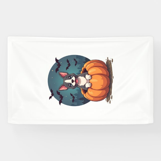 Kürbis Pitbull Lächeln Banner (Horizontal)