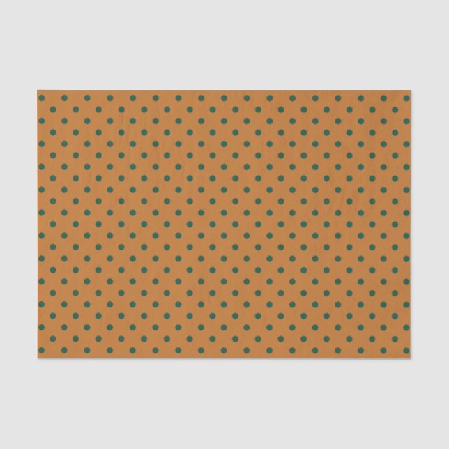 Kürbis-Polka-Punkte (groß) Tissue-Papier Seidenpapier (Vorderseite)