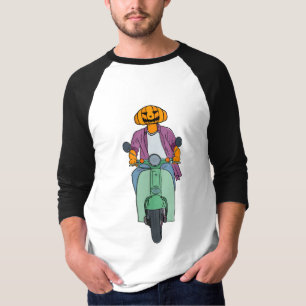 Kürbis-Reiter auf Minz-Scooter T-Shirt