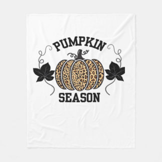 Kürbis-Saison Cheetah-Druck Kürbis Herbst-Design  Fleecedecke
