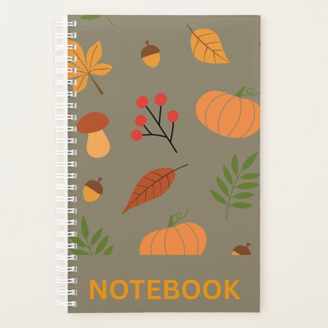 Kürbis-Saison – Cozy Herbst Orange Design Planer (Vorderseite)