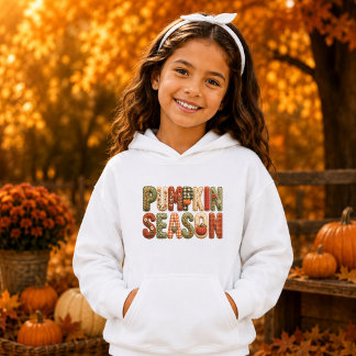 Kürbis-Saison-Faux-Stickerei-Buchstaben Mädchen Hoodie