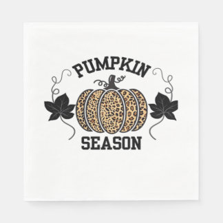 Kürbis-Saison Gepard-Druck Kürbis Herbst-Design  Serviette