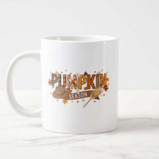 Kürbis-Saison-Herbstbecher, gemütliche Herbstästhe Jumbo-Tasse