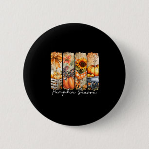 Kürbis-Saison Sonnenblume Erntedankfest Herbst Button