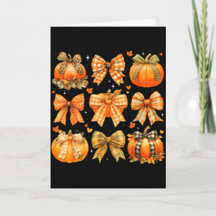 Kürbis-Saison Thanksgiving Coquette Bogen Herbst F Karte