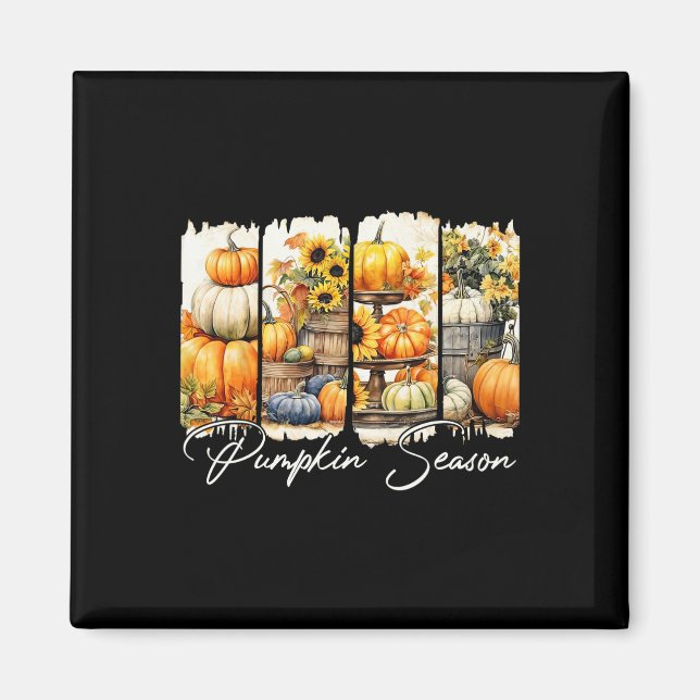 Kürbis-Saison Thanksgiving Herbst Stimmung Herbst  Magnet (Vorne)