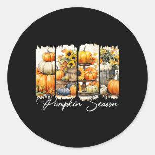 Kürbis-Saison Thanksgiving Herbst Stimmung Herbst Runder Aufkleber