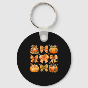Kürbis-Saison Thanksgiving Kokette Schleife Herbst Schlüsselanhänger