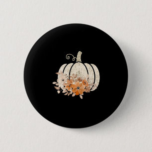 Kürbis-Saison Wildblume Erntedankfest Herbst Button